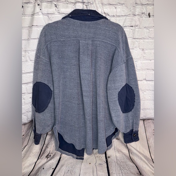 NWT Free People Ruby Shacket - Navy/Oceana Blue - Oversized - XS & Medium - Picture 9 of 17
